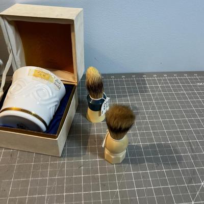 Lot of Shaving Mugs & Brushes