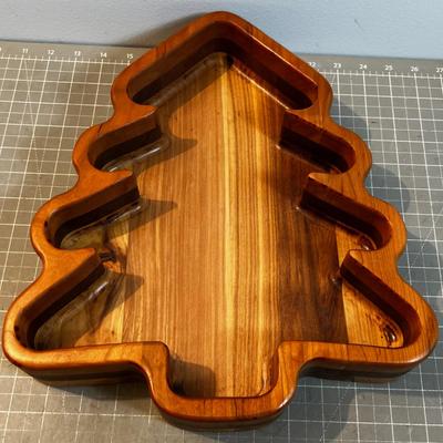 WOOD Hand Crafted Nut or Candy Dish - Cool! 