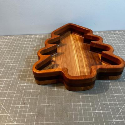 WOOD Hand Crafted Nut or Candy Dish - Cool! 