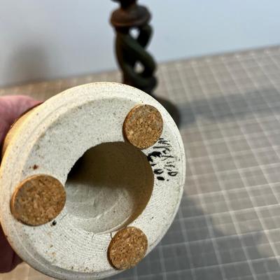 3 Rustic Candle Sticks 