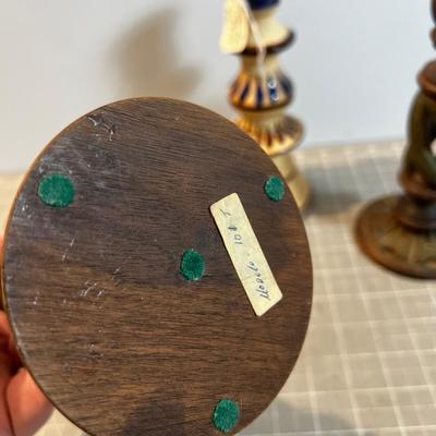 3 Rustic Candle Sticks 