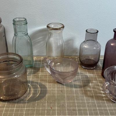 Mostly Purple Glass, older, 8 pieces