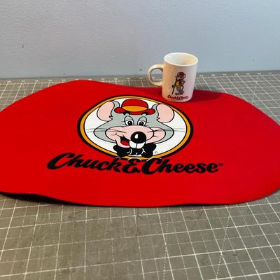 Chuck E Cheese Place Mat and Cup