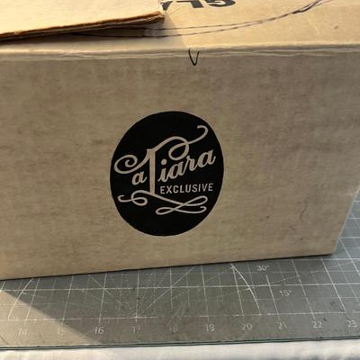 Amber Decanter, Server and Cups,  by TIARA Sandwich Glass 