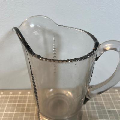 4 Glass Vintage Pitchers