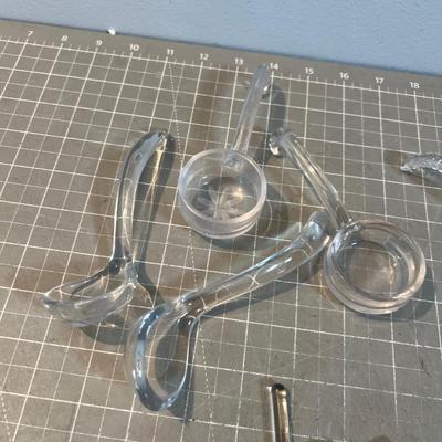 Lot of GLASS Spoons and Dippers. FANCY Collectible In a Glass Jar