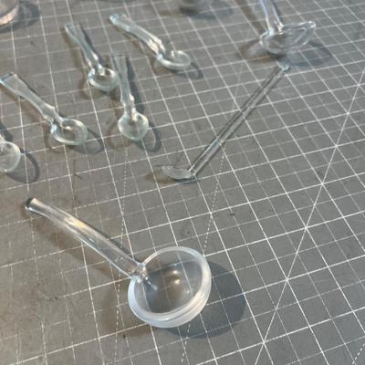 Lot of GLASS Spoons and Dippers. FANCY Collectible In a Glass Jar