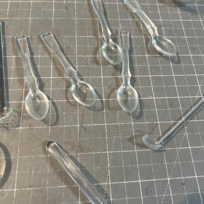 Lot of GLASS Spoons and Dippers. FANCY Collectible In a Glass Jar