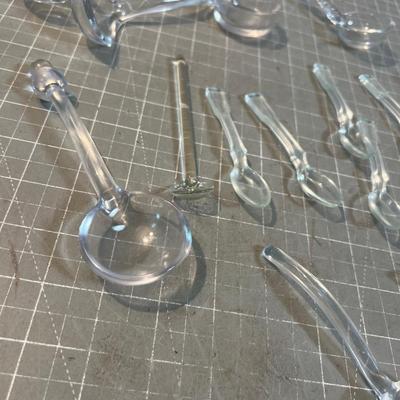 Lot of GLASS Spoons and Dippers. FANCY Collectible In a Glass Jar
