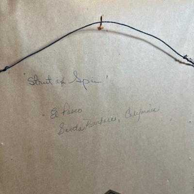 El Paso in Santa Barbara, Water Color, VINTAGE