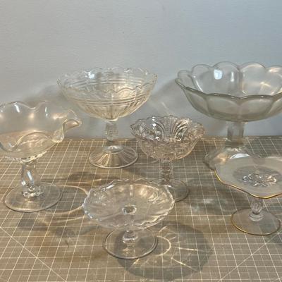 Footed Compote WOW! Clear Glass! 