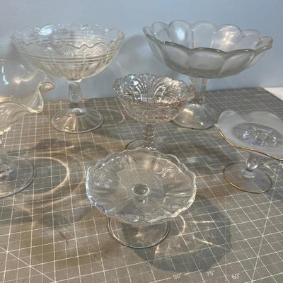 Footed Compote WOW! Clear Glass! 