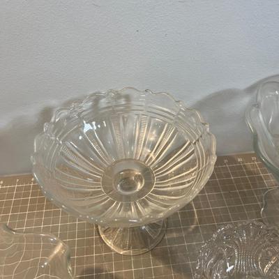 Footed Compote WOW! Clear Glass! 