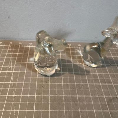 Lovely Little Glass Animals (2) Deer and Dog