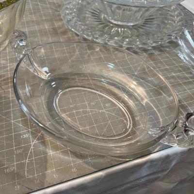 Large Lot Of LARGE Glass Serving Bowls, Fancy 