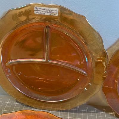 Marigold Opalescent Latice, Mixed Pattern Lot