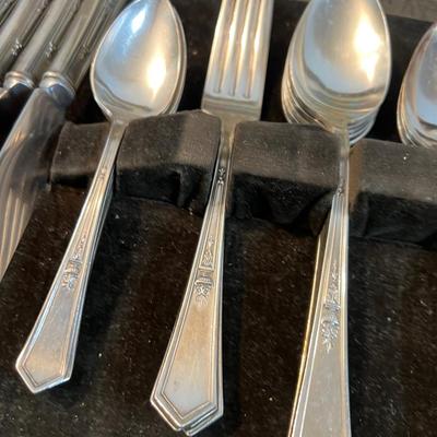 William Rogers, Silver Plated,  Antique Partial With Some Serving. 