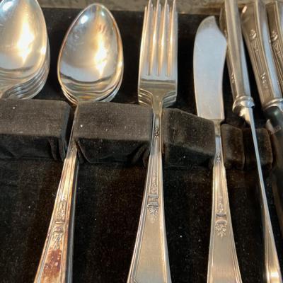 William Rogers, Silver Plated,  Antique Partial With Some Serving. 