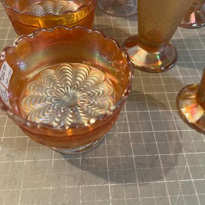 HONEYCOMB 9 Pieces; Glasses and Dessert Bowls