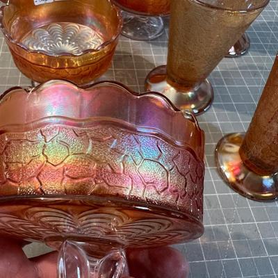 HONEYCOMB 9 Pieces; Glasses and Dessert Bowls