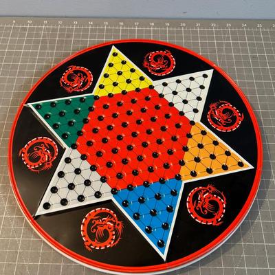 Chinese Checkers Tin with Marbles 