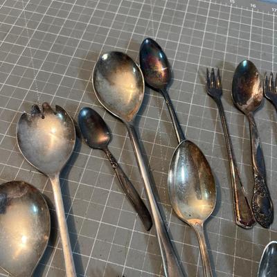 Collection of Silver Plated Utensils - Not Matching
