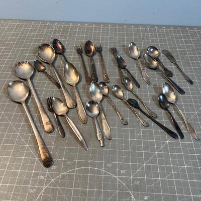 Collection of Silver Plated Utensils - Not Matching