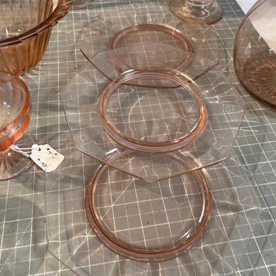 LARGE Lot of Pink Depression Glass Mixed Patterns