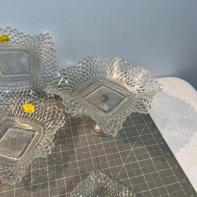 Clear Glass FANCY! Anchor Hocking MISS AMERICA Pattern.