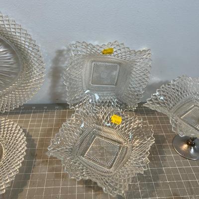 Clear Glass FANCY! Anchor Hocking MISS AMERICA Pattern.