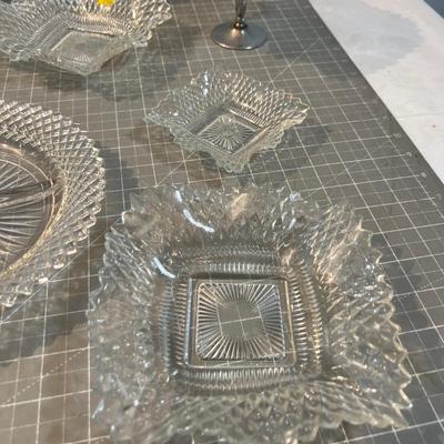 Clear Glass FANCY! Anchor Hocking MISS AMERICA Pattern.