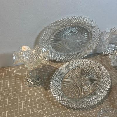 Clear Glass FANCY! Anchor Hocking MISS AMERICA Pattern.