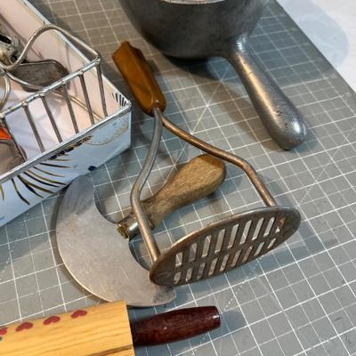 Large LOT OF Antique and Vintage Kitchen Utensils.
