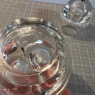 2 HEAVY Crystal Oil Lamp Candles, GUESS??