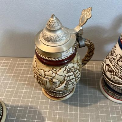 5 Avon Beer Stein Mugs COLLECTIBLE