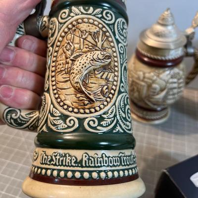 5 Avon Beer Stein Mugs COLLECTIBLE