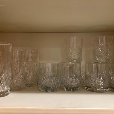1/2 Shelf full of Tumber glasses