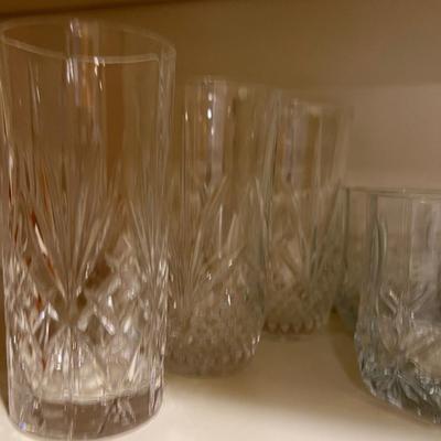 1/2 Shelf full of Tumber glasses