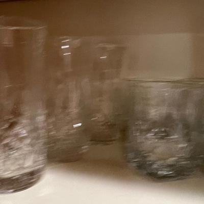 1/2 Shelf full of Tumber glasses