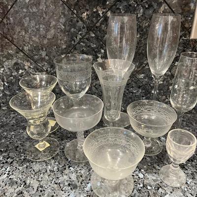 Mixed Lot of Stem Ware 11 Pieces