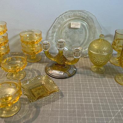 IT WAS ALL YELLOW! Fun Yellow Vintage Glass Ware