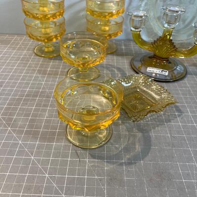 IT WAS ALL YELLOW! Fun Yellow Vintage Glass Ware