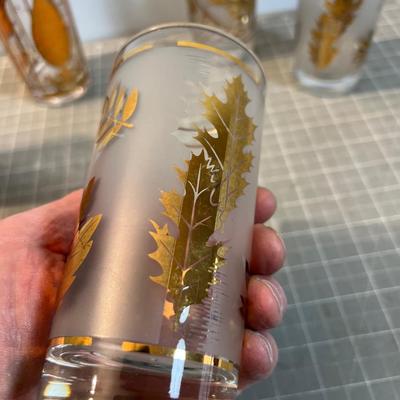 Various Vintage Glass, All have GOLD Color 