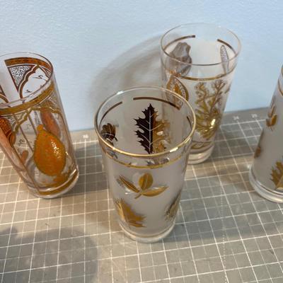 Various Vintage Glass, All have GOLD Color 