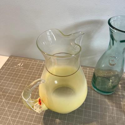(3) Beautiful Glass Pitchers 