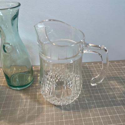 (3) Beautiful Glass Pitchers 