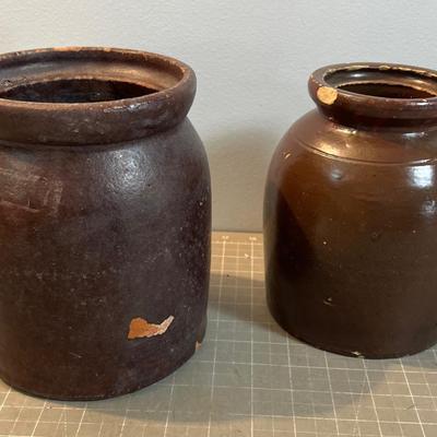 2 Antique Crocks no lids. 