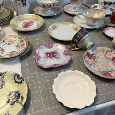 Giant Lot of Tea Cups and Mostly Matching Saucer