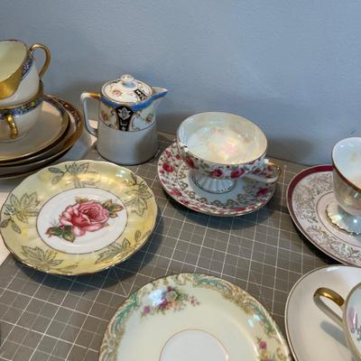 Giant Lot of Tea Cups and Mostly Matching Saucer