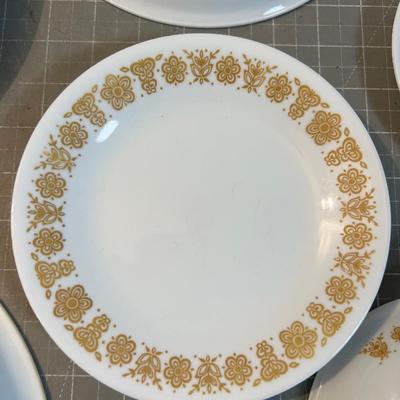 Practical Gold Correll Dishes and Serving, Pattern Butterfly